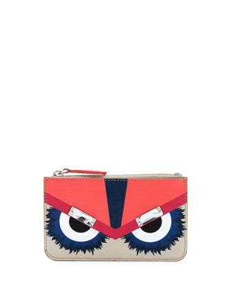 fendi monster leather keyring pouch multicolor|Fendi key rings for men.